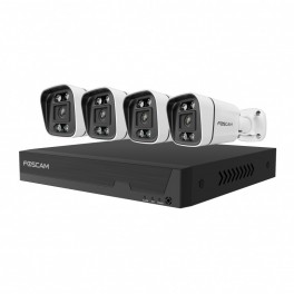 KIT FOSCAM FN9108E-B4-2T, PoE, 8 canais, inclui 4 c&acirc;maras V5EP 5,0 Mpx, Gravador, Disco 2 TB